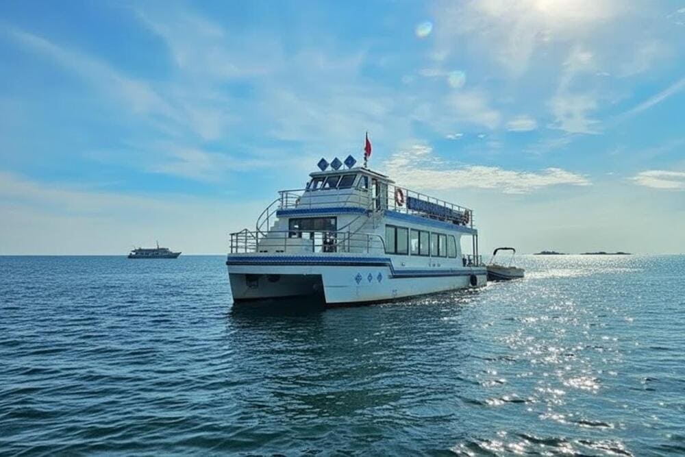 Bạn mất khoảng 10-15 phút đi thuyền, cano để đến với đảo Hòn Én.